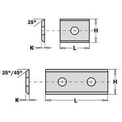 CMT 790.300.00 Solid Carbide Insert Knife