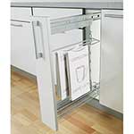 90001996 Left Towel Holder + Basket Saphir Chrome