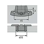 Cup Push-In Blum Pattern 1080575