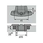 Cup Screw-On Blum Pattern 1083439